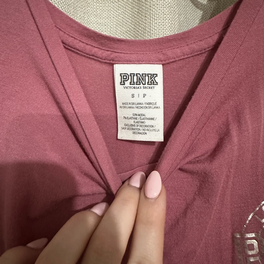 PINK Victoria's Secret Women's Long Sleeve Top - Mauve - Picture 4 of 4